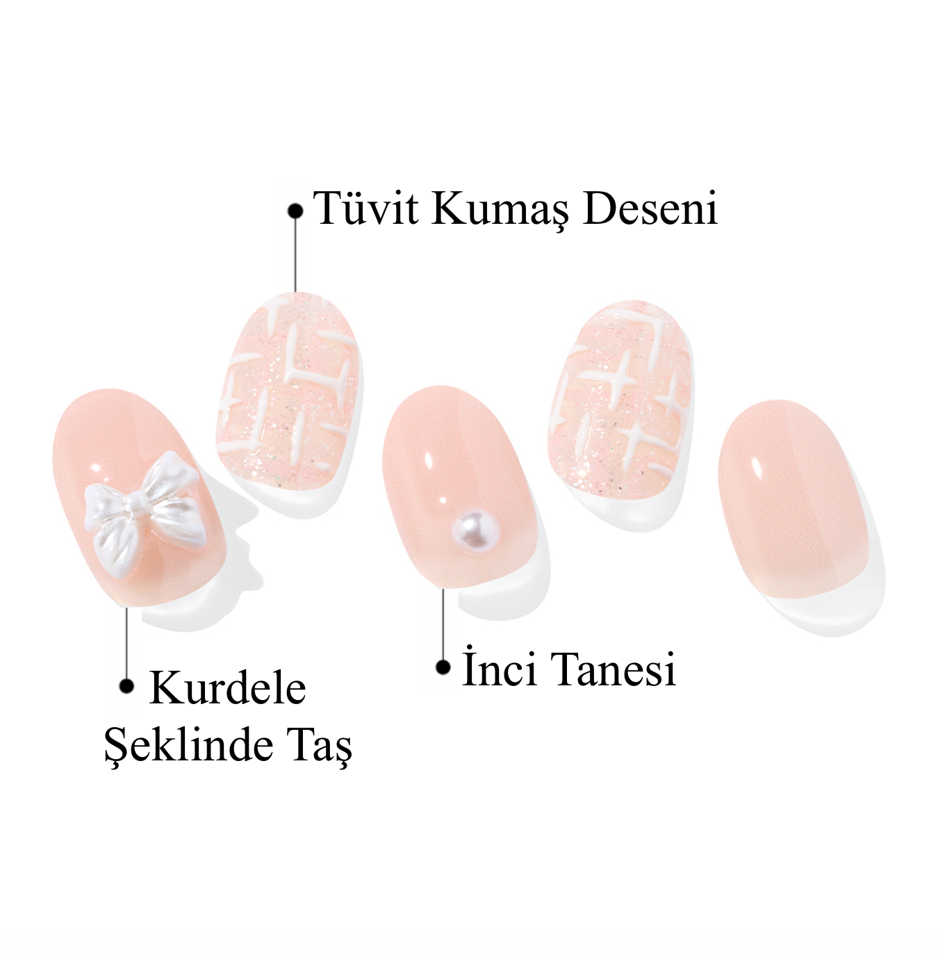 N Cherie Tweed Jel Tırnak 30 Adet, 2 Kullanım