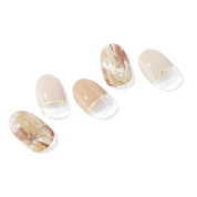 N Ombrer Beige Jel Tırnak 30 Adet, 2 Kullanım