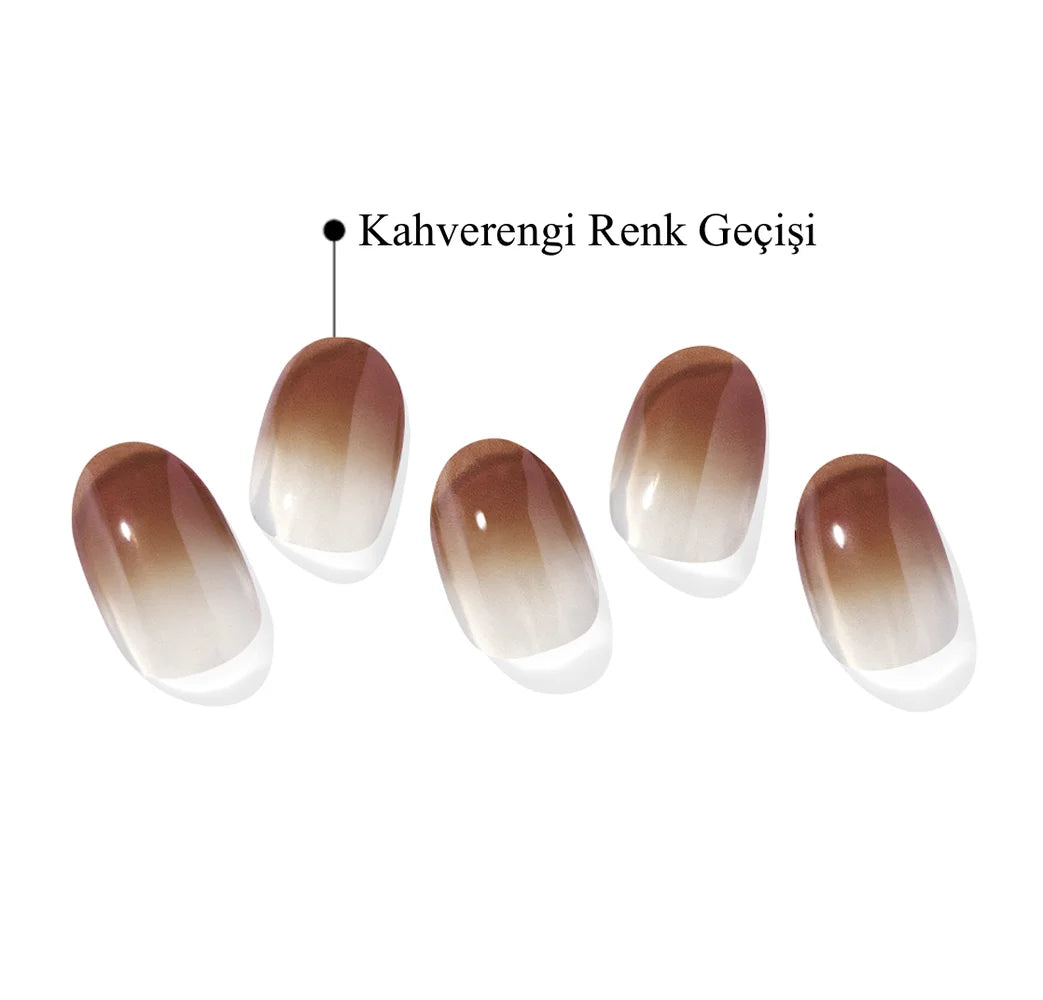 N Marron Jel Tırnak 30 Adet, 2 Kullanım