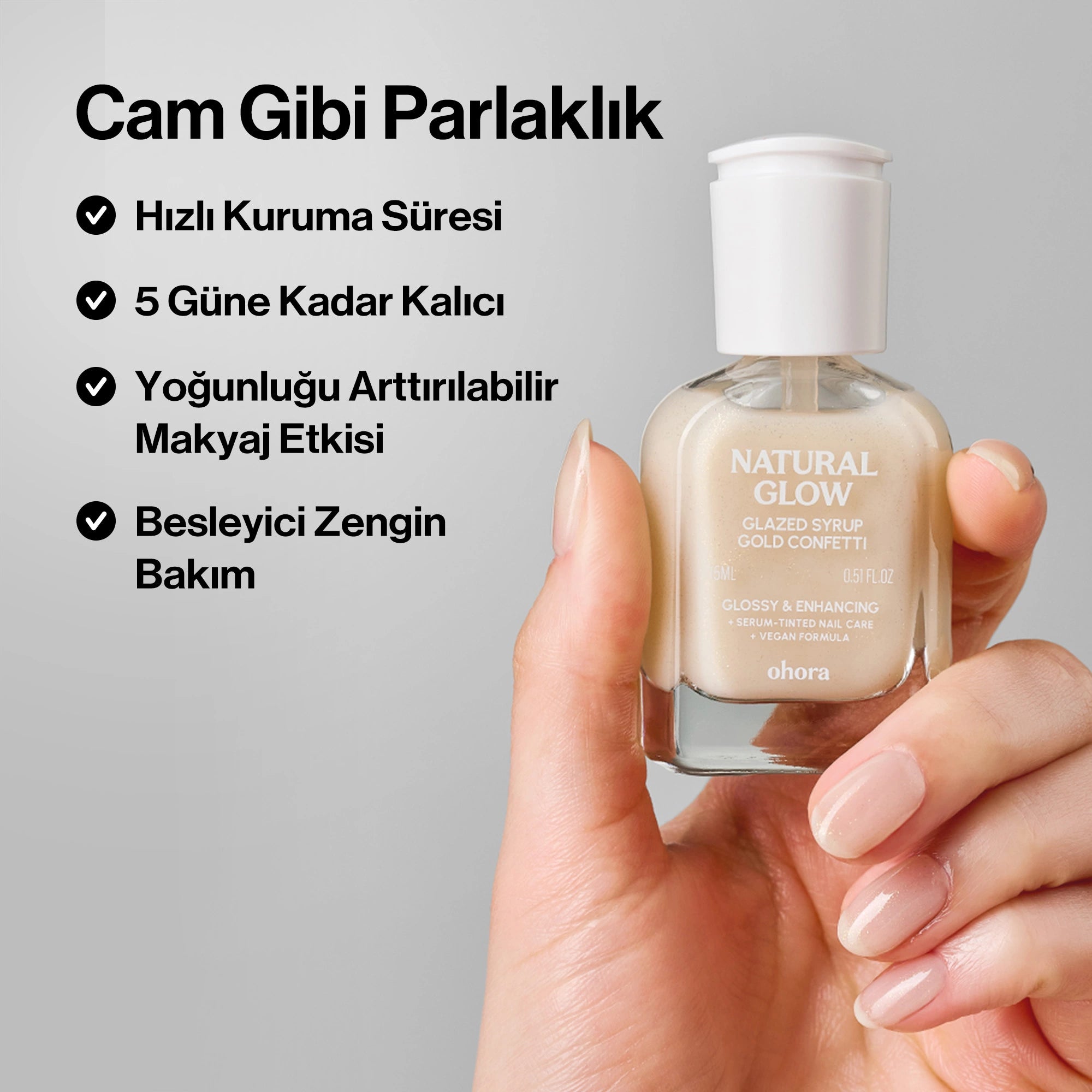 [Altın Konfeti] Renkli Tırnak Güçlendiricisi