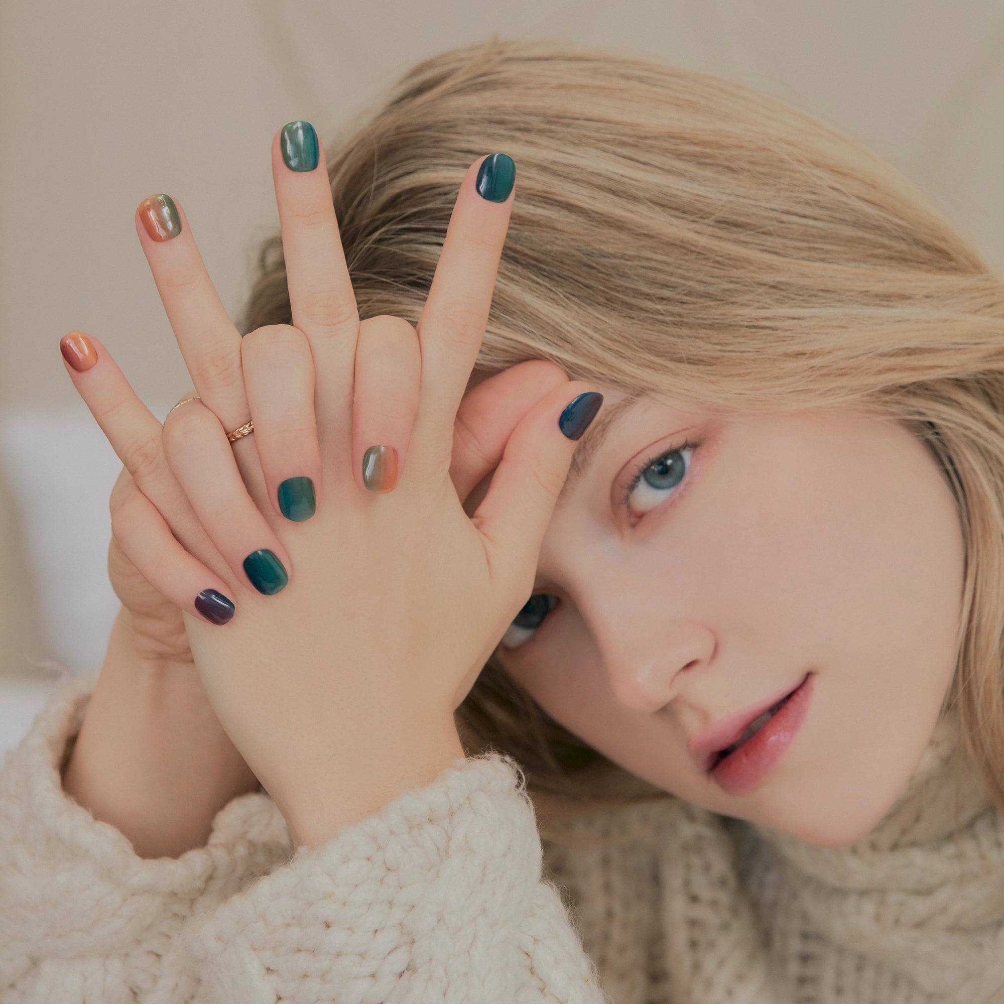 N Autumn Ombre Jel Tırnak 30 Adet, 2 Kullanım