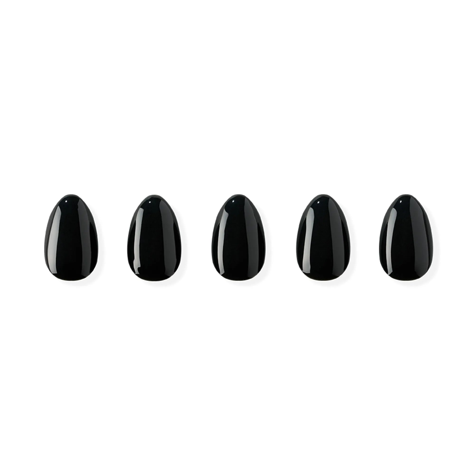 Classic Black jel takma tırnak orta boy oval form ürün görseli