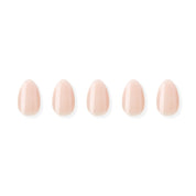 Cream Rose jel takma tırnak kısa oval form ürün görseli