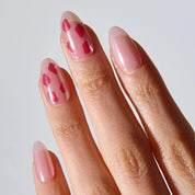 Glazed Strawberry Jel Takma Tırnak Orta Boy Oval 30 Adet elde görünümü