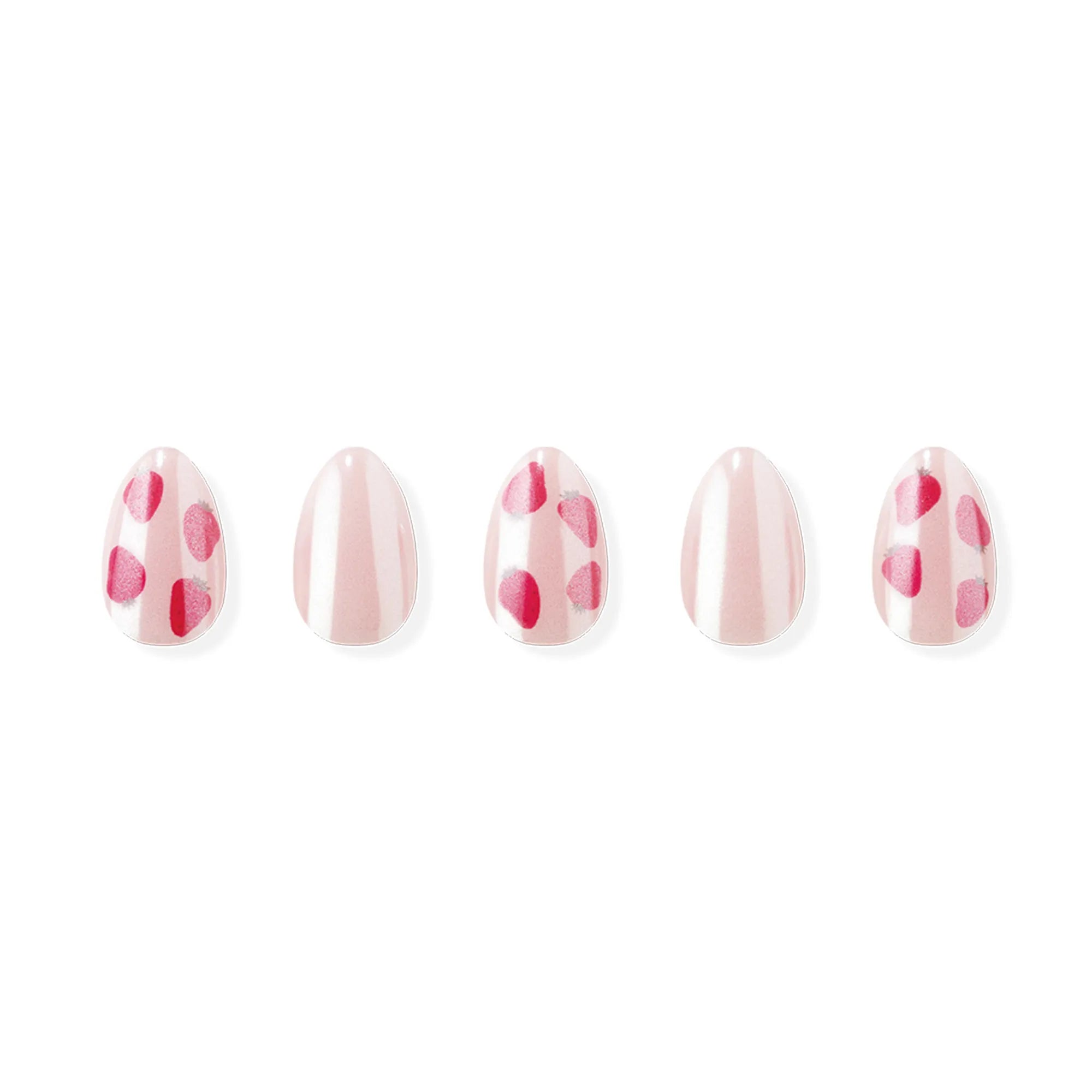 Glazed Strawberry jel takma tırnak orta boy oval form ürün görseli