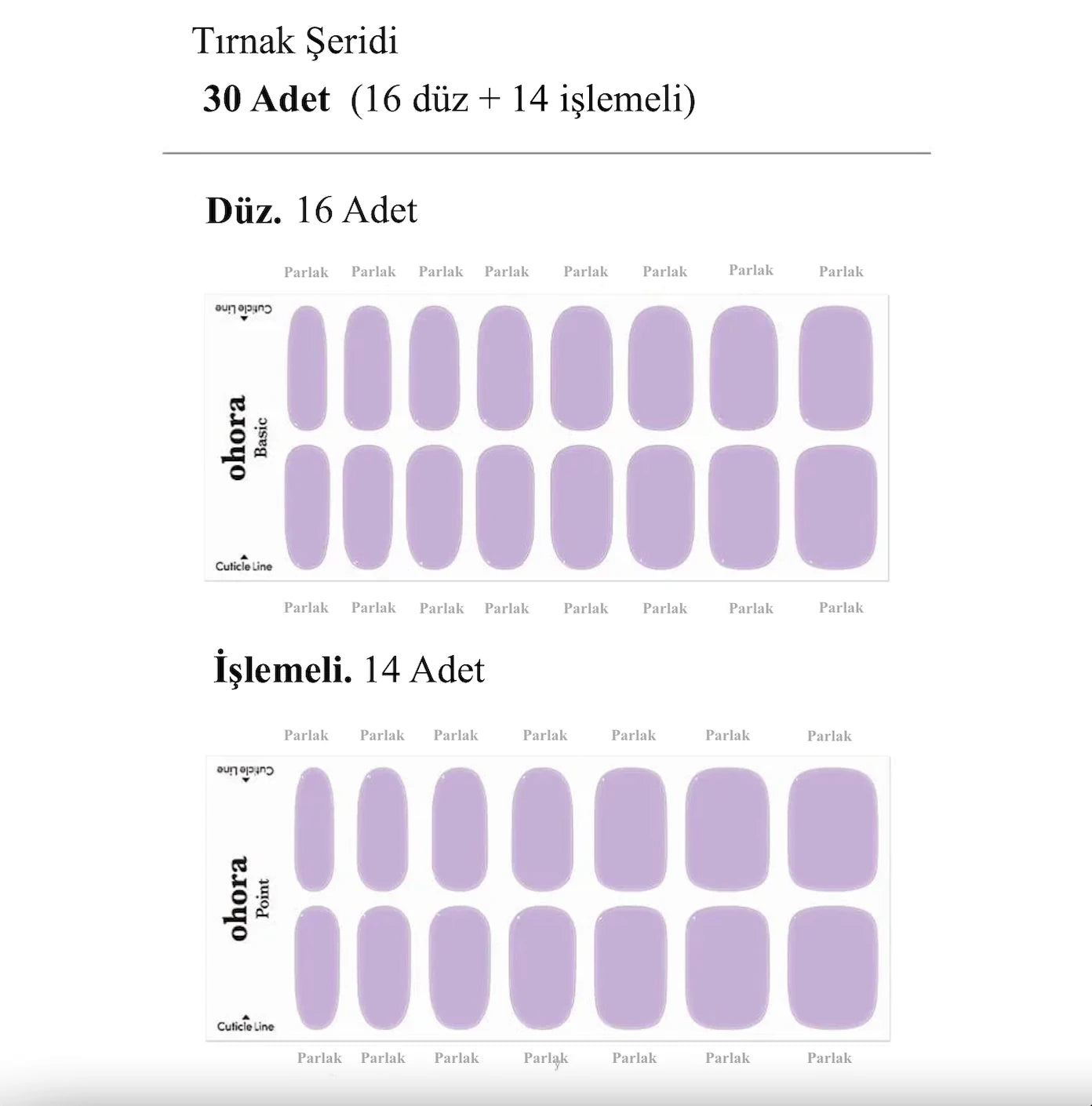 N Cream Very Peri Jel Tırnak 30 Adet, 2 Kullanım