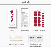 P Tint Burgundy Jel Tırnak 32 Adet, 2 Kullanım