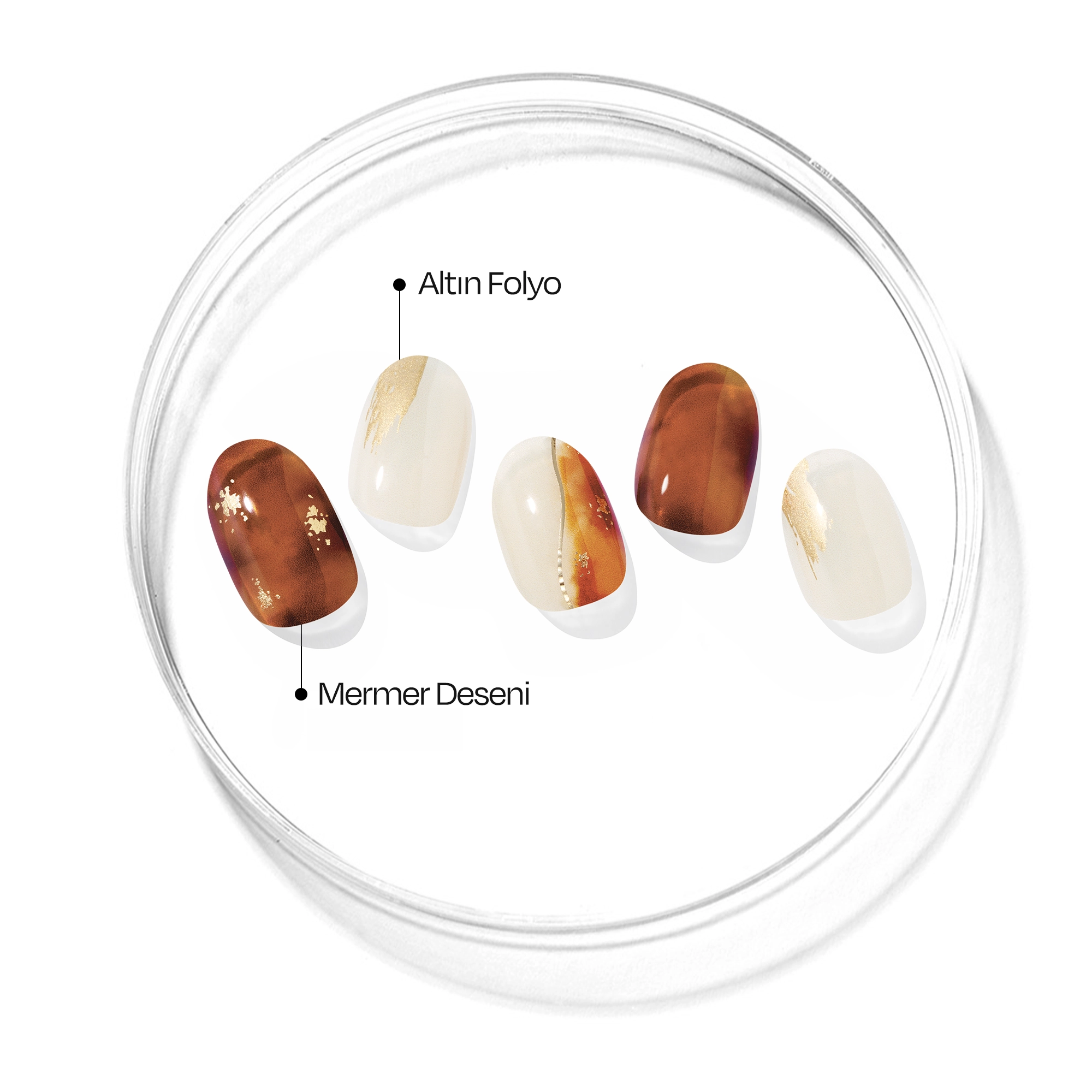N Amber Nuance Jel Tırnak 30 Adet, 2 Kullanım