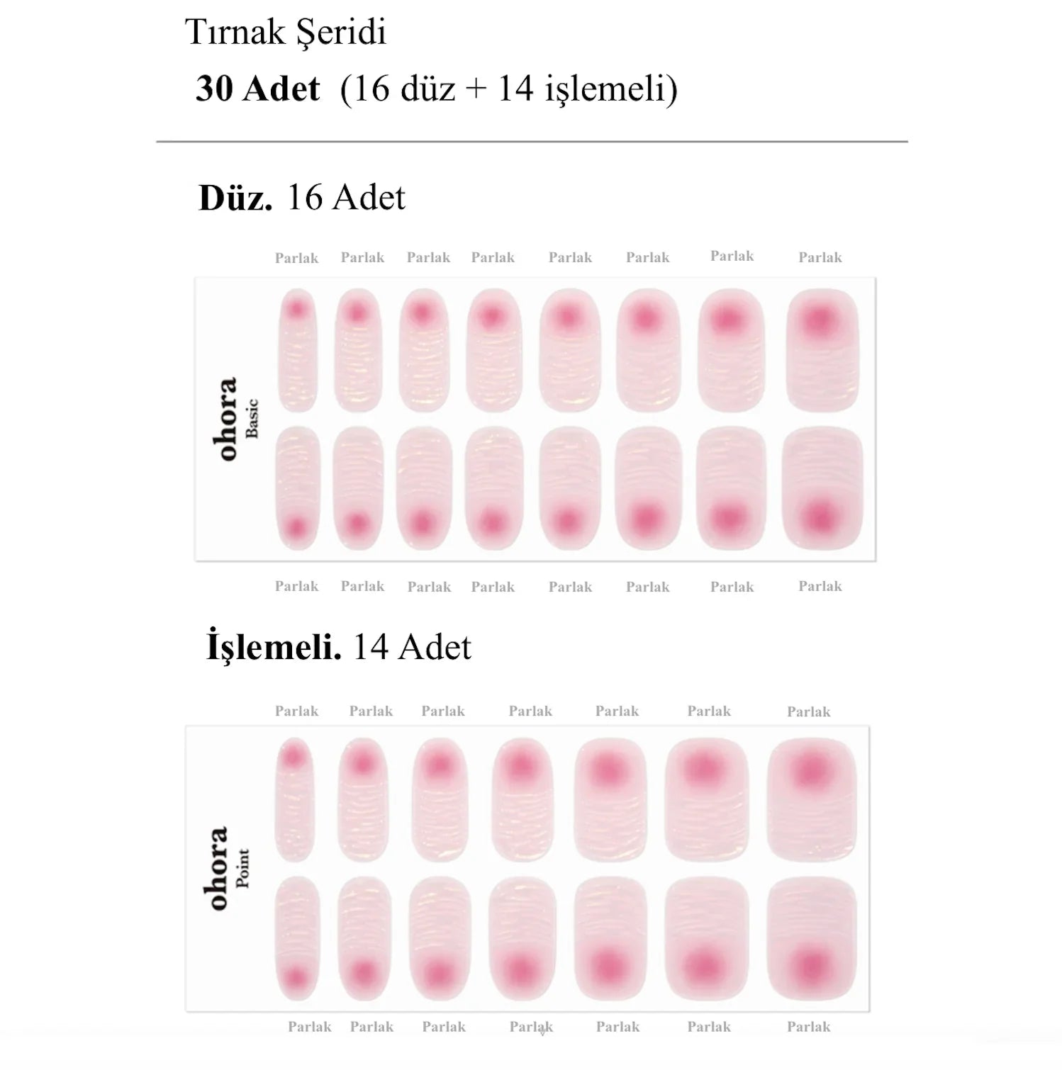 N Aurora French Jel Tırnak 30 Adet 2 Kullanım