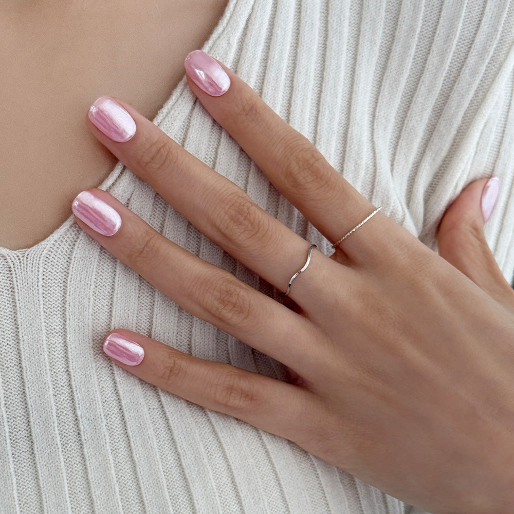 N Baby Pink Chrome Jel Tırnak 30 Adet 2 Kullanım