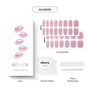 N Baby Pink Chrome Jel Tırnak 30 Adet, 2 Kullanım