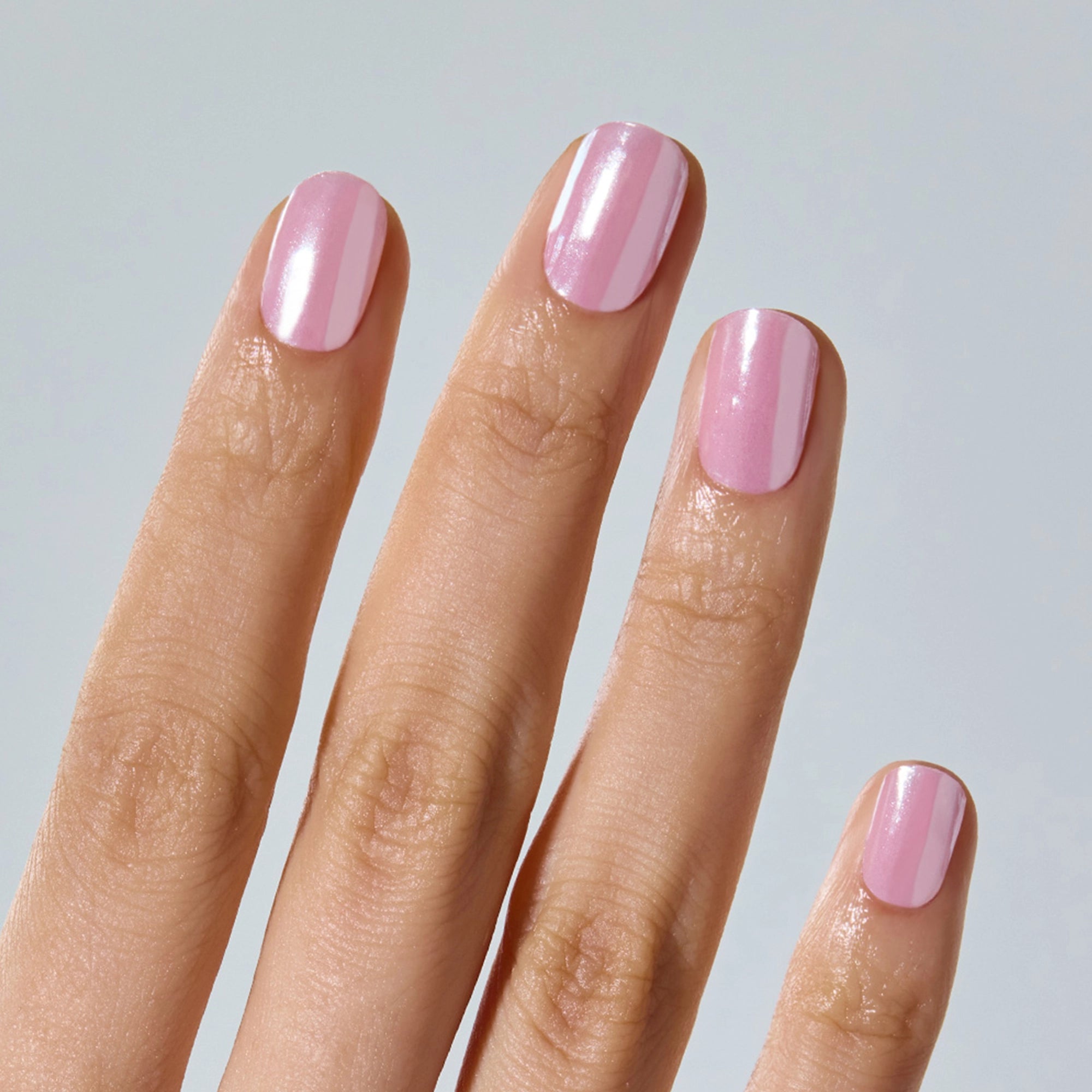 N Baby Pink Chrome Jel Tırnak 30 Adet, 2 Kullanım