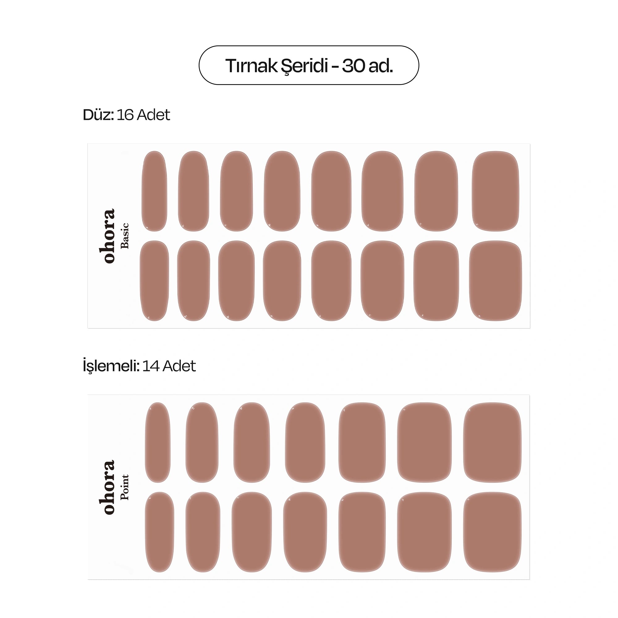 N Bare Brick Jel Tırnak 30 Adet, 2 Kullanım