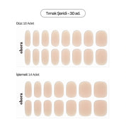 N Bare Milk Tea Jel Tırnak 30 Adet, 2 Kullanım