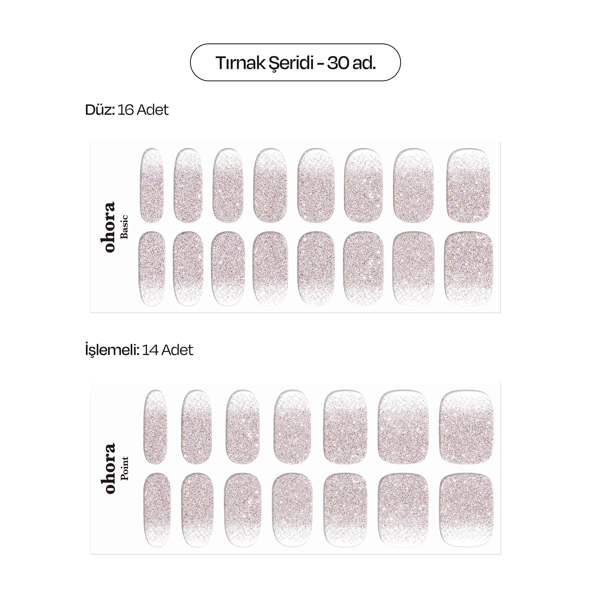 N Basic Nails no.3 Jel Tırnak 30 Adet, 2 Kullanım