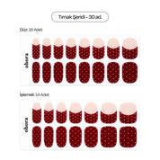 N Berry Polka Jel Tırnak 30 Adet, 2 Kullanım