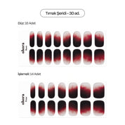 N Blood Drop Jel Tırnak 30 Adet, 2 Kullanım
