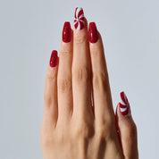 N Candycane Swirl Jel Tırnak 30 Adet, 2 Kullanım