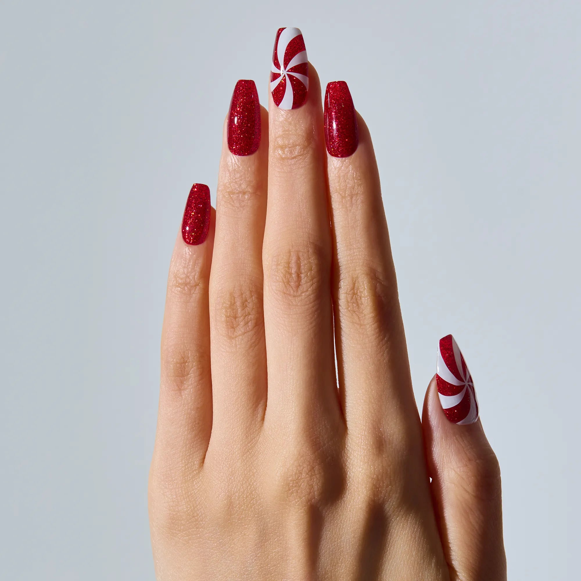 N Candycane Swirl Jel Tırnak 30 Adet, 2 Kullanım