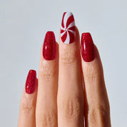 N Candycane Swirl Jel Tırnak 30 Adet, 2 Kullanım