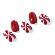 N Candycane Swirl Jel Tırnak 30 Adet, 2 Kullanım
