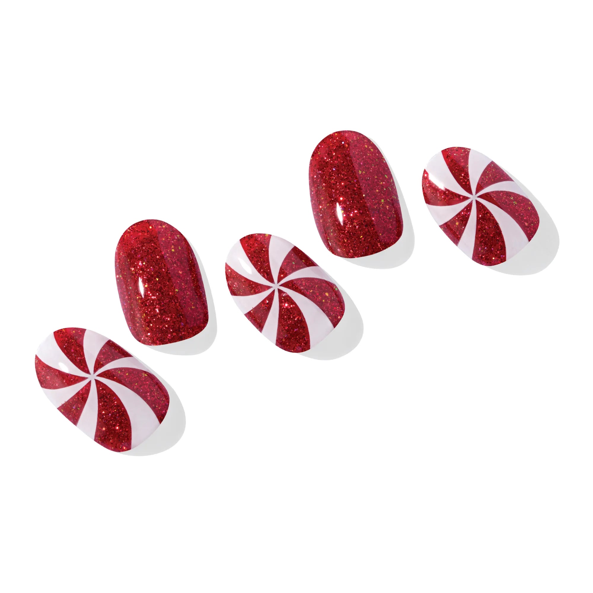 N Candycane Swirl Jel Tırnak 30 Adet, 2 Kullanım