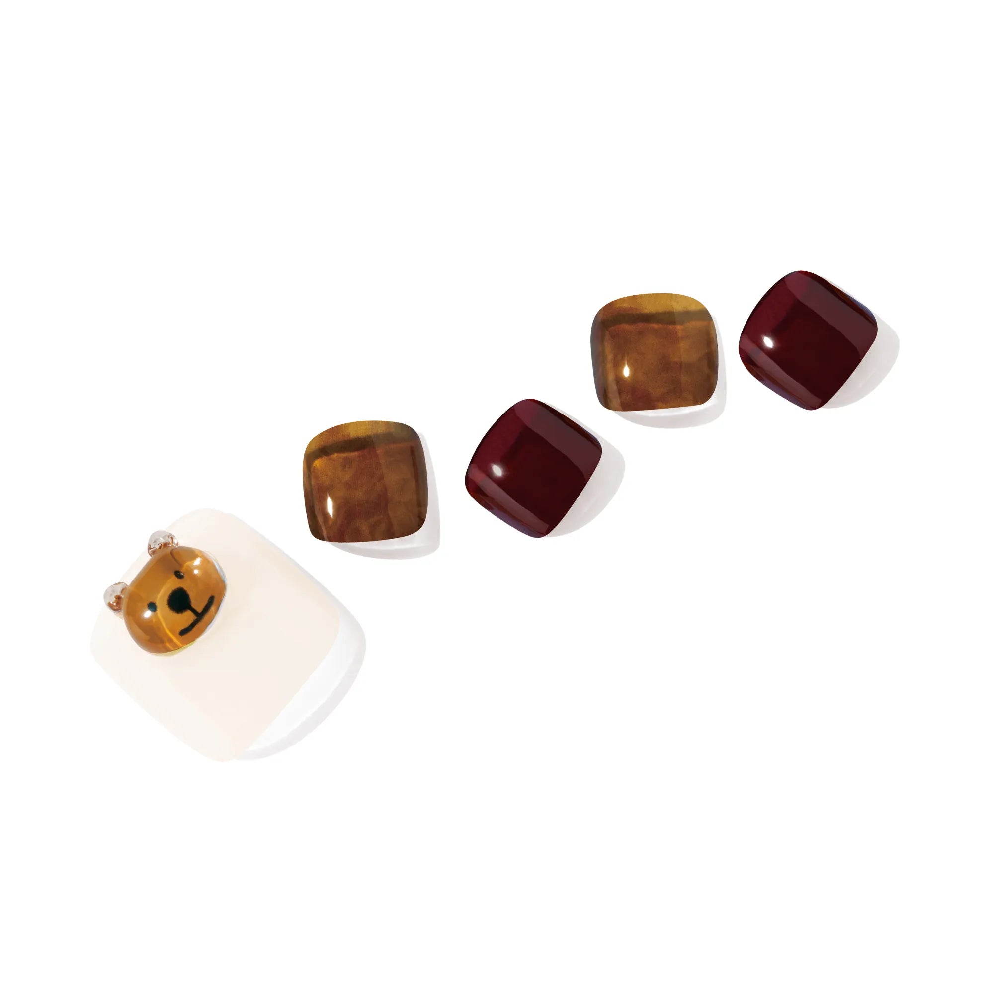 P Caramel Bear Jel Tırnak 30 Adet, 2 Kullanım