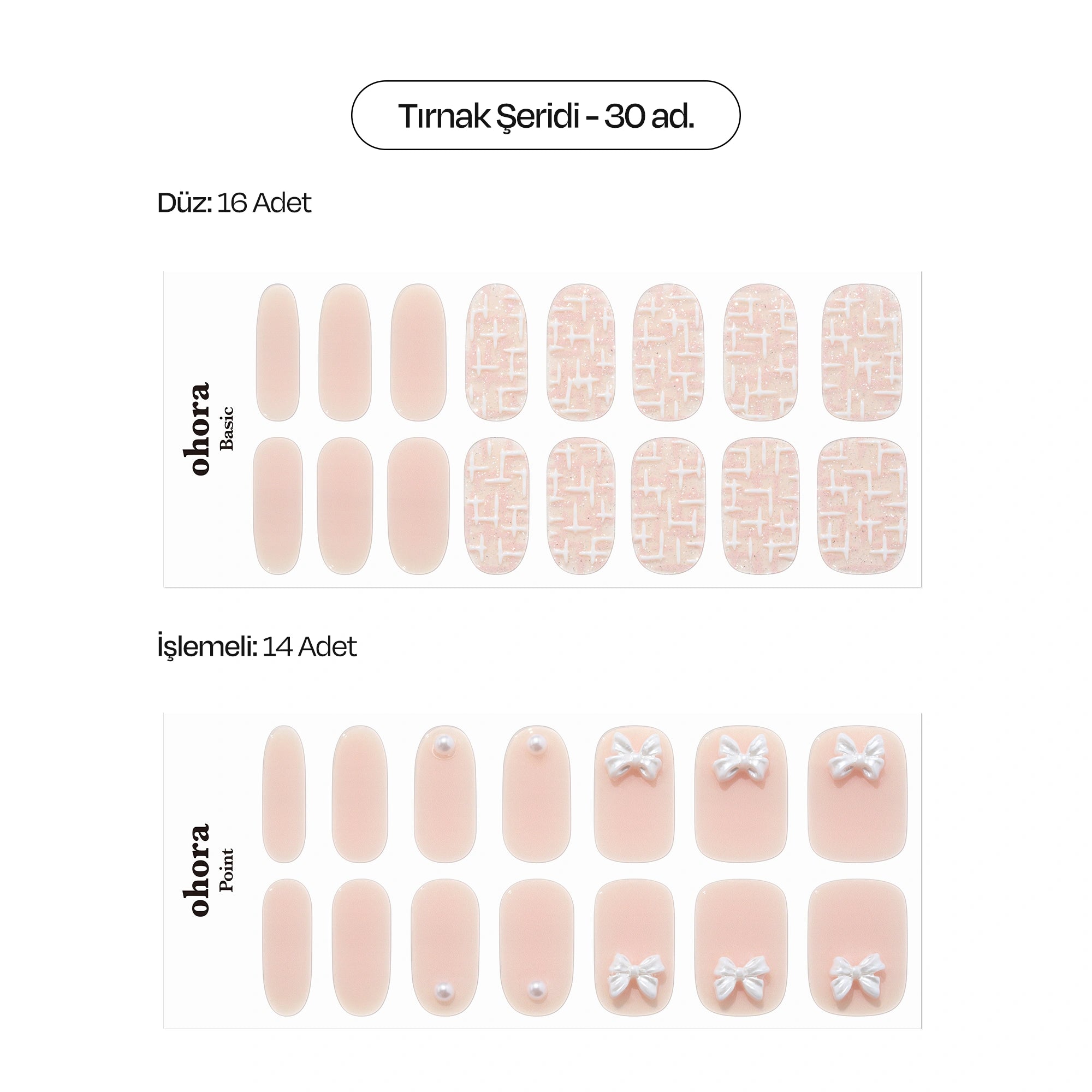 N Cherie Tweed Jel Tırnak 30 Adet, 2 Kullanım