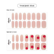 N Cherry Candy Jel Tırnak 30 Adet, 2 Kullanım