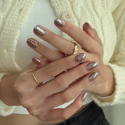 N Chocolate Chrome Jel Tırnak 30 Adet, 2 Kullanım