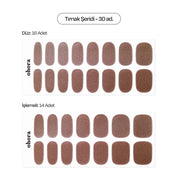 N Chocolate Chrome Jel Tırnak 30 Adet, 2 Kullanım