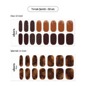N Cinnamon Glaze Jel Tırnak 30 Adet, 2 Kullanım