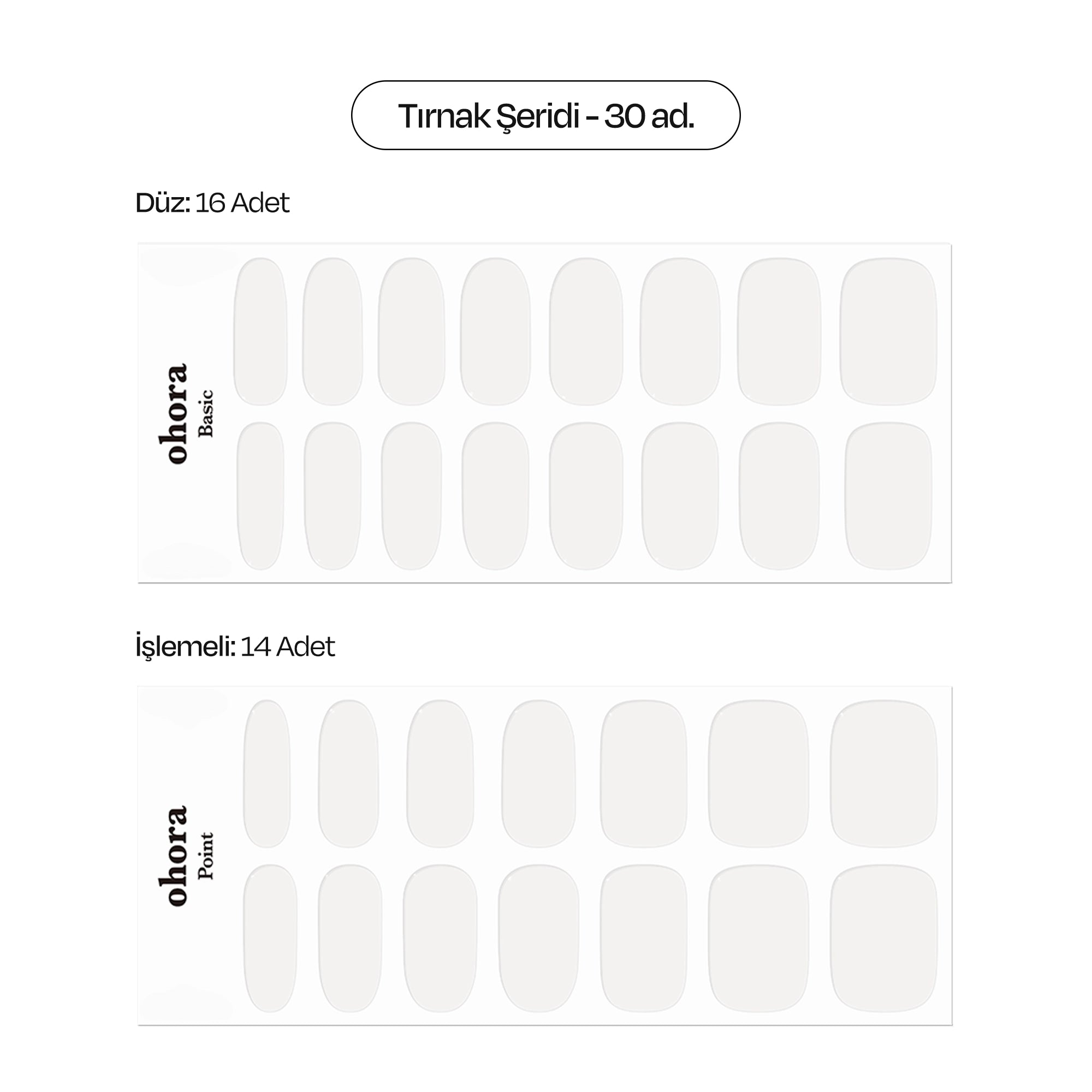 N Clean White Jel Tırnak 30 Adet, 2 Kullanım