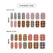 N Cozy Plaid Jel Tırnak 30 Adet, 2 Kullanım
