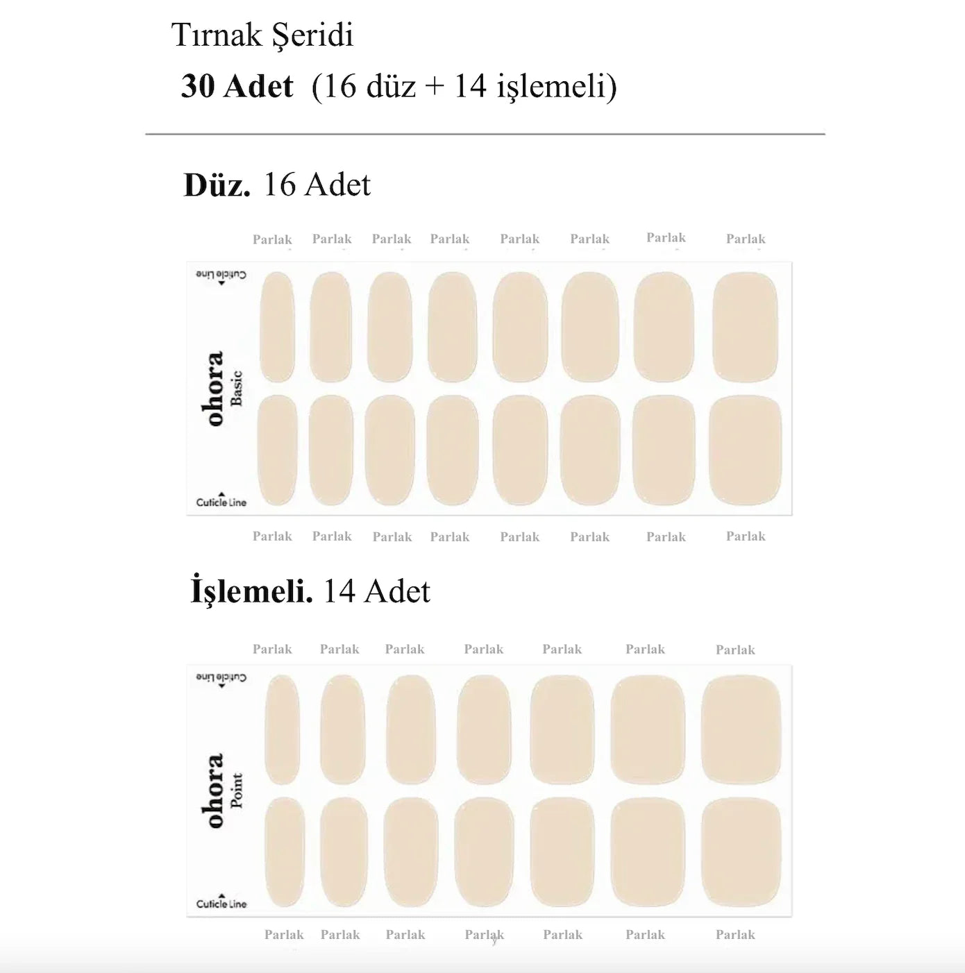 N Cream Base Jel Tırnak 30 Adet 2 Kullanım