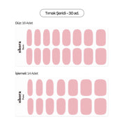 N Cream Pink Jel Tırnak 30 Adet, 2 Kullanım