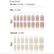 N Cream Shell Jel Tırnak 30 Adet 2 Kullanım