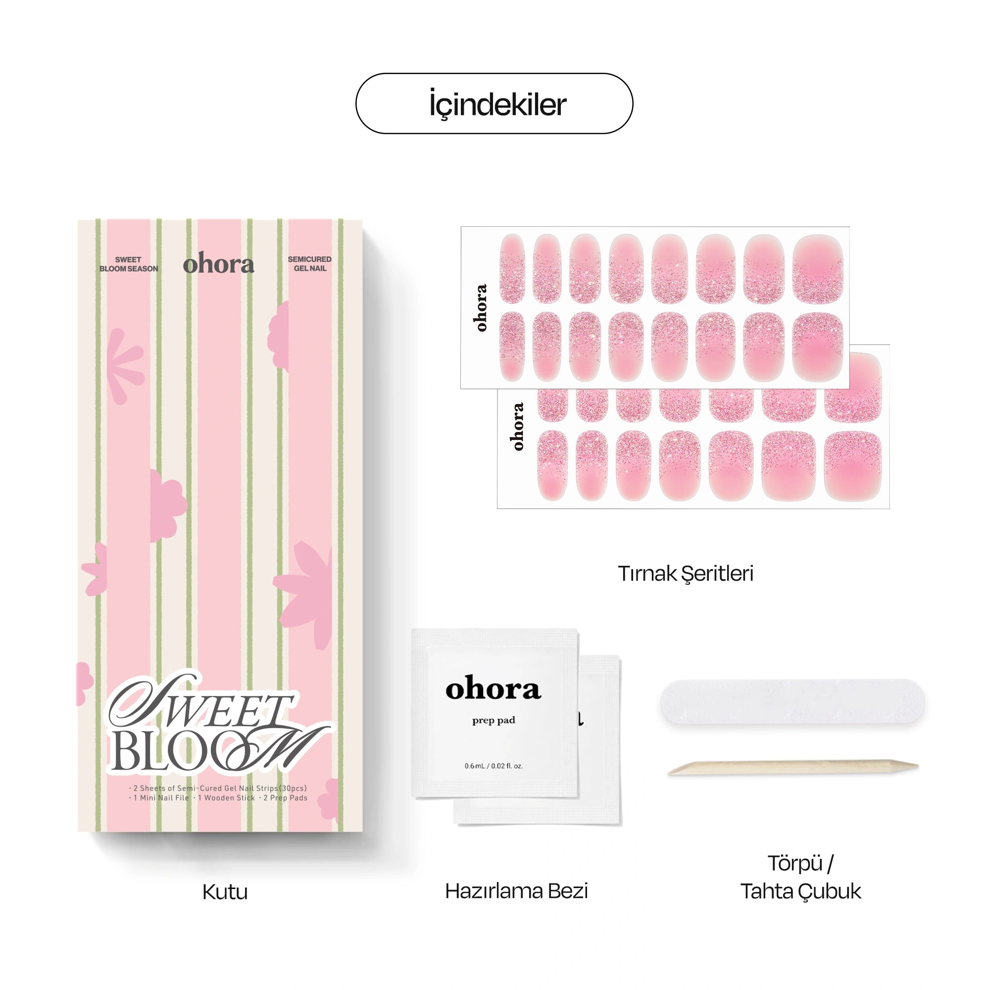 N Fairy Blush Jel Tırnak 30 Adet, 2 Kullanım