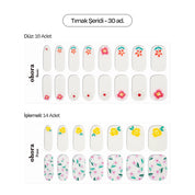 N Flower Power Jel Tırnak 30 Adet, 2 Kullanım