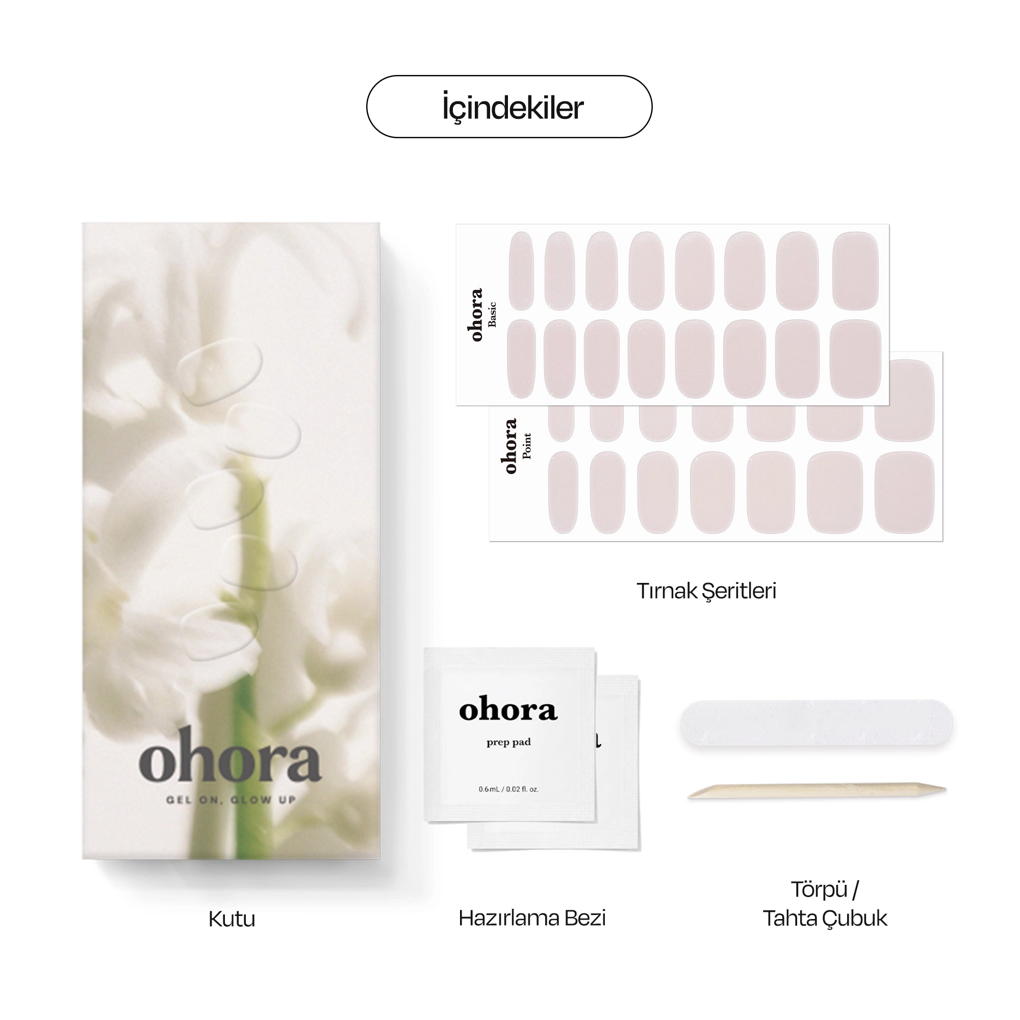N Glazed Glow Jel Tırnak 30 Adet, 2 Kullanım