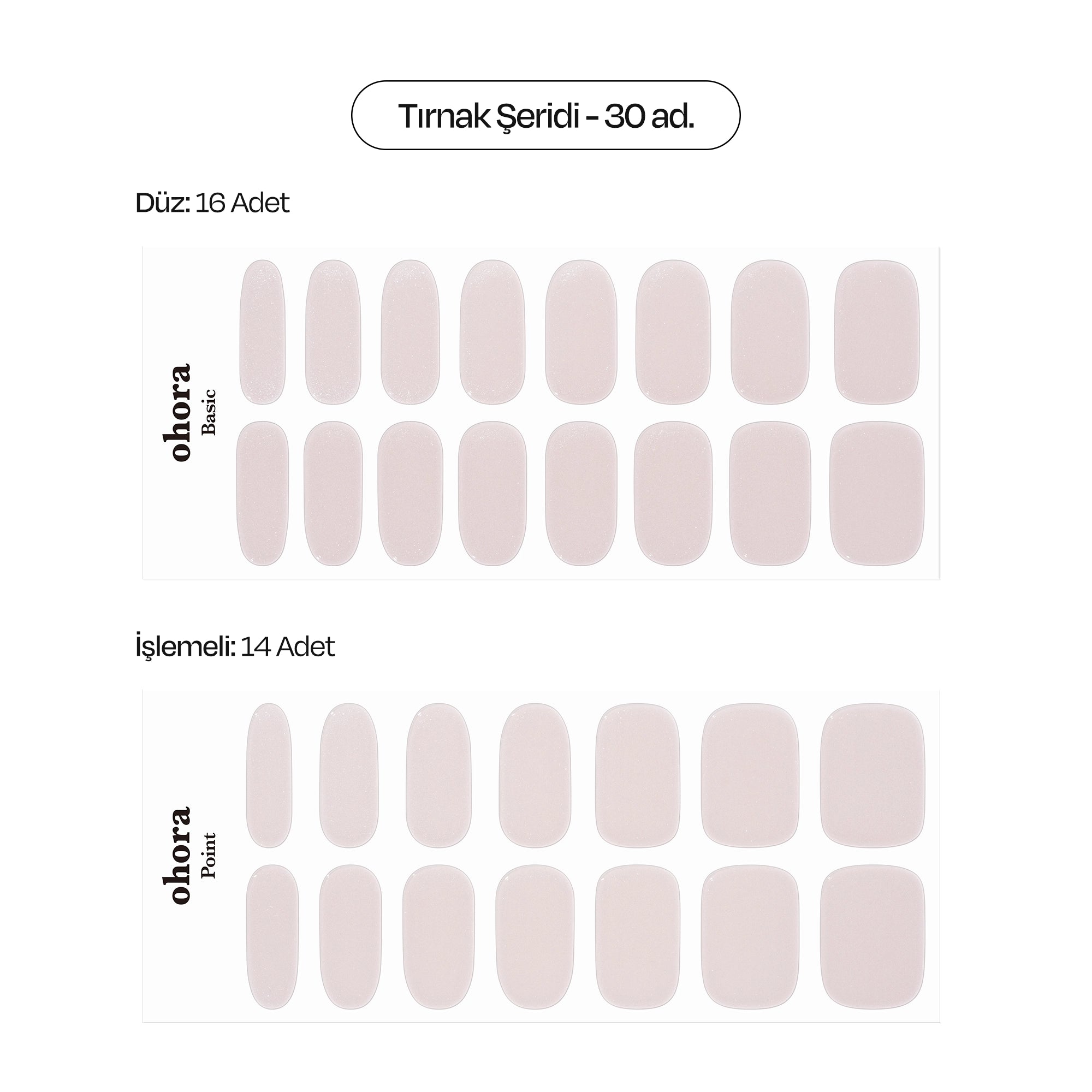 N Glazed Glow Jel Tırnak 30 Adet, 2 Kullanım