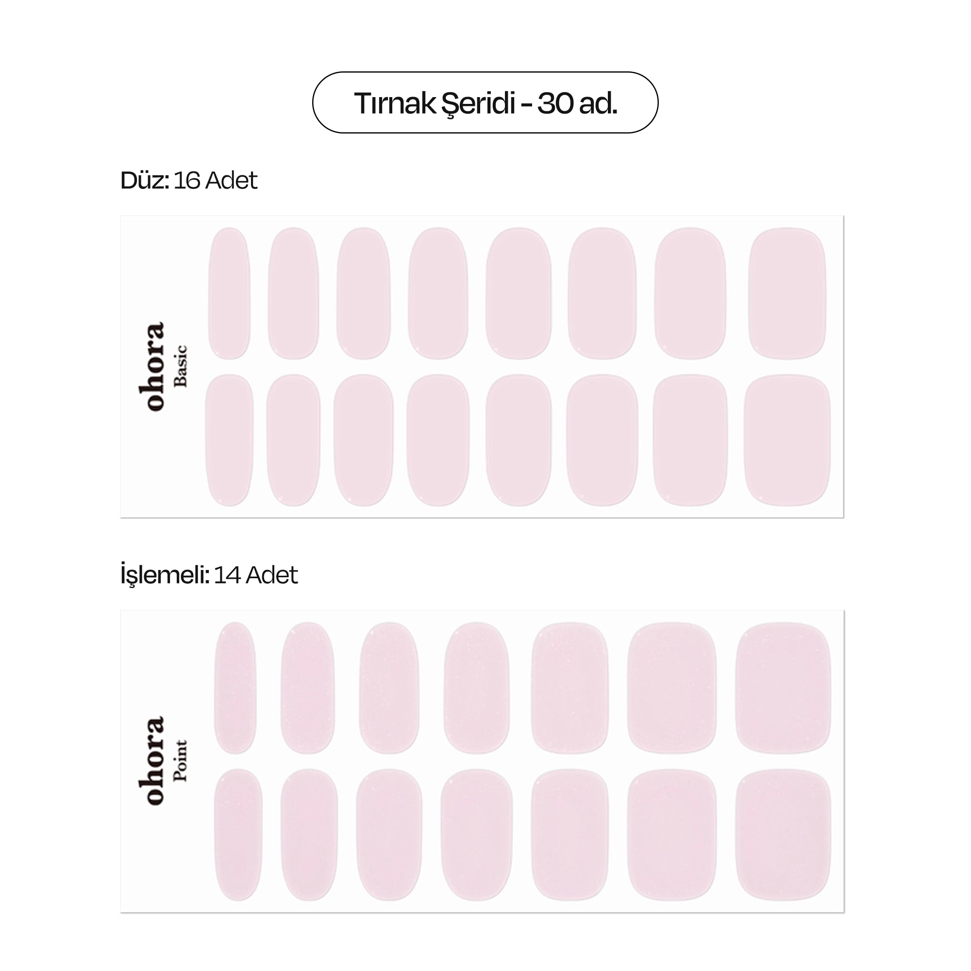 N Glazed Petal Jel Tırnak 30 Adet, 2 Kullanım