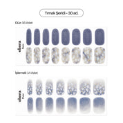 N Gleam Blue Jel Tırnak 30 Adet, 2 Kullanım