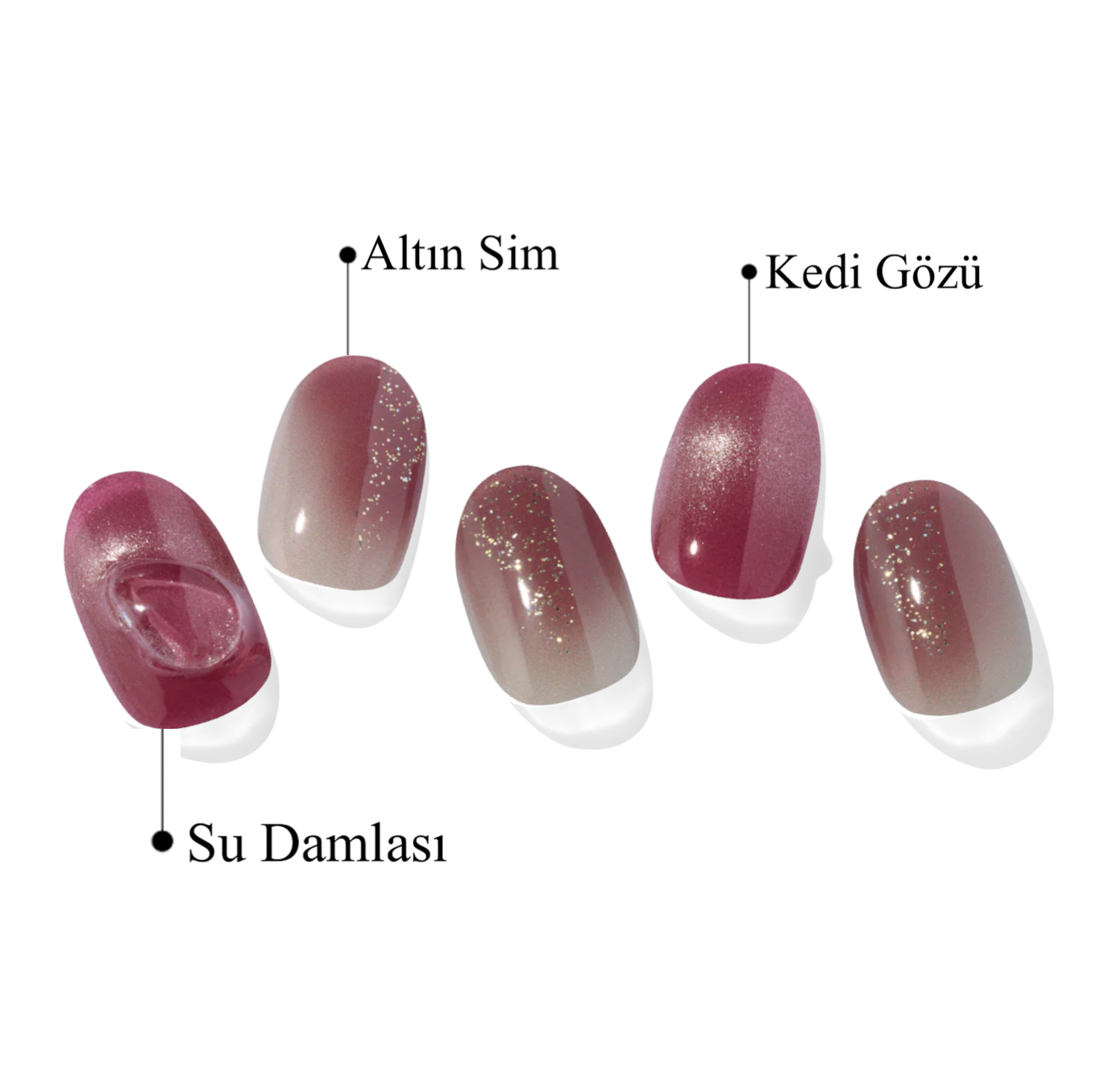 N Grape Glaze Jel Tırnak 30 Adet 2 Kullanım