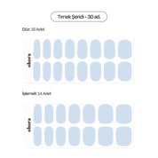 N Greyish Blue Jel Tırnak 30 Adet, 2 Kullanım