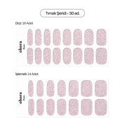 N Hype Pink Jel Tırnak 30 Adet, 2 Kullanım