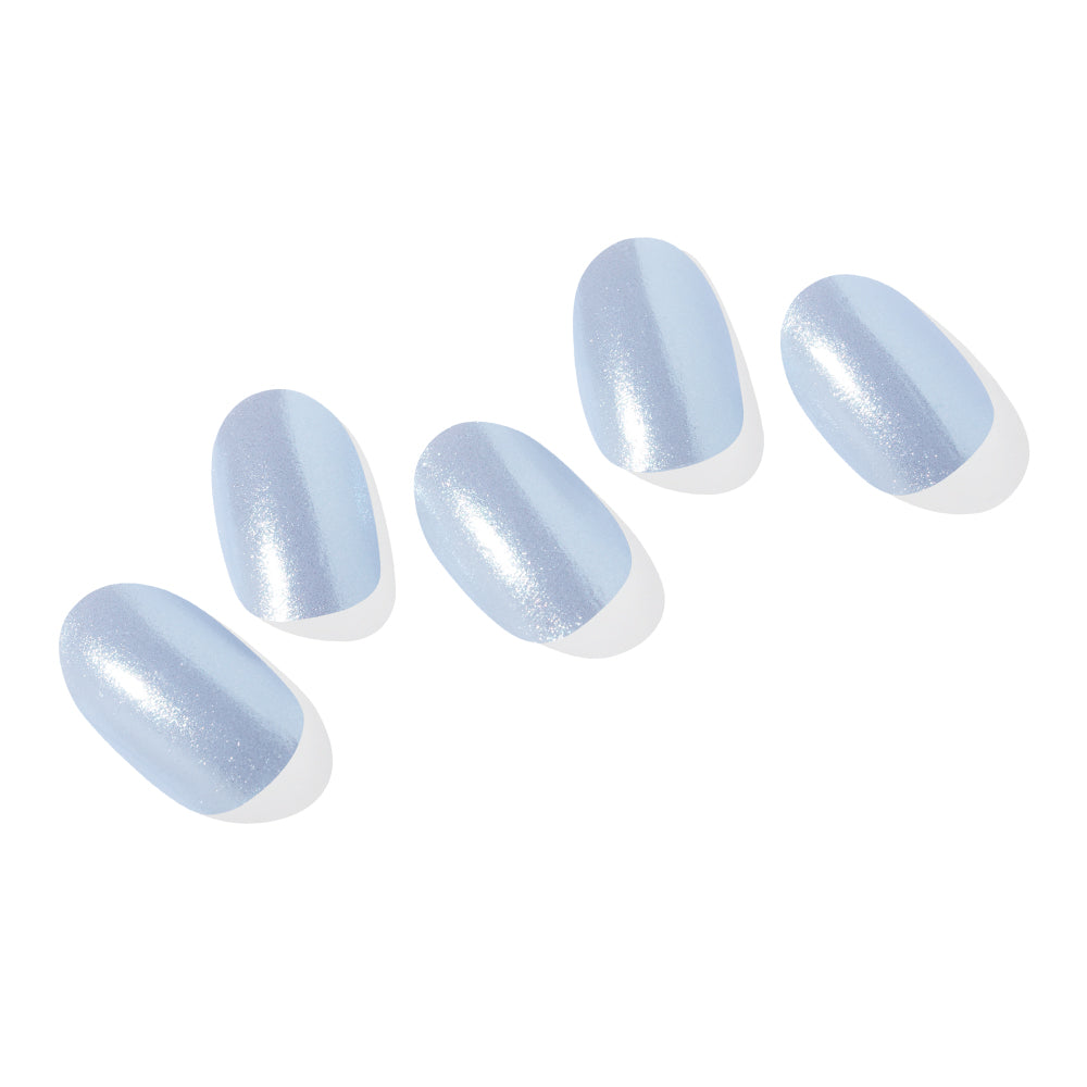 N Light Blue Chrome Jel Tırnak 30 Adet 2 Kullanım