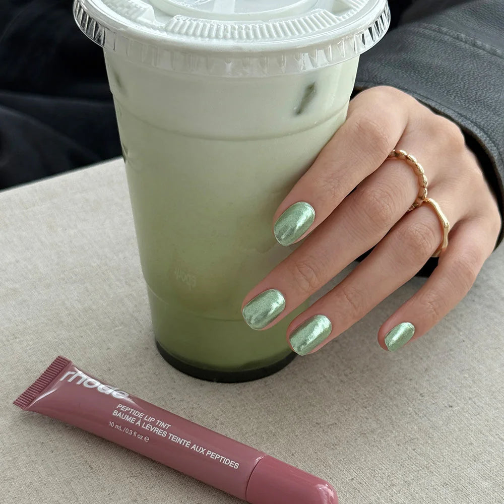 N Matcha Chrome Jel Tırnak 30 Adet, 2 Kullanım - 2