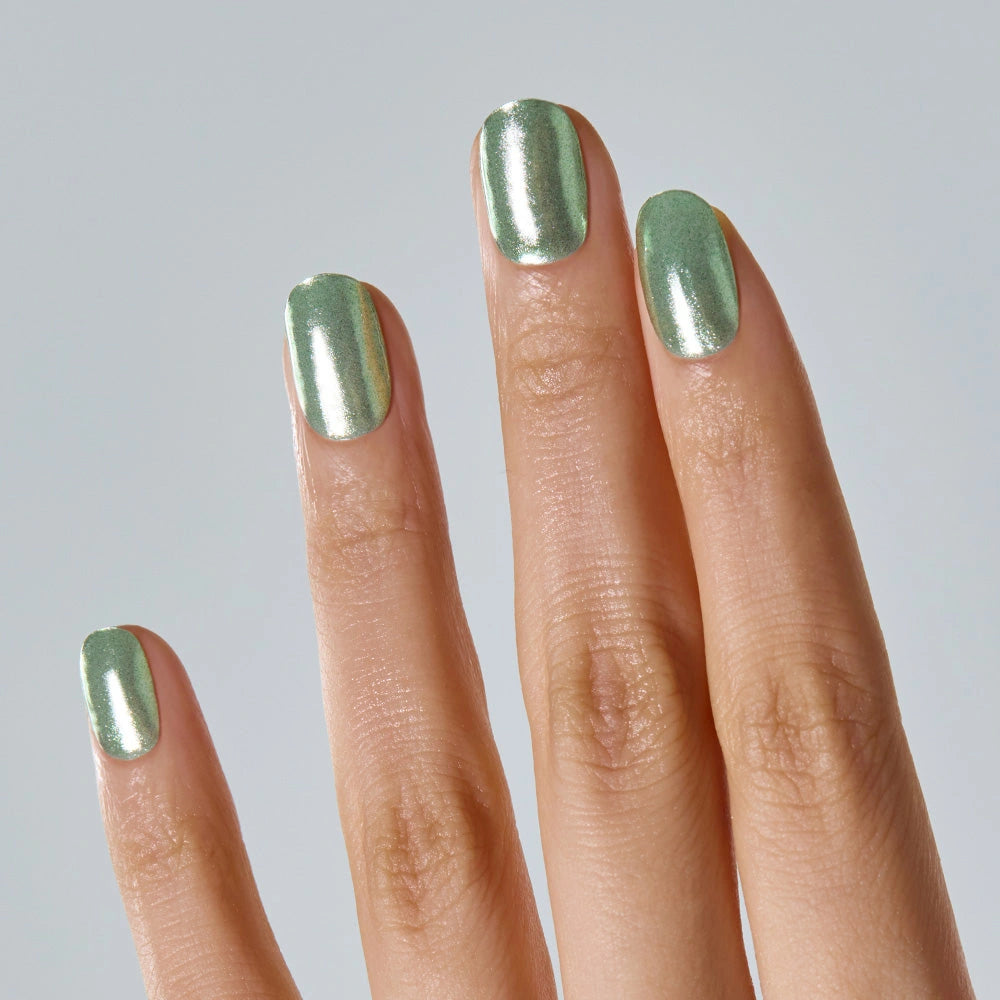 N Matcha Chrome Jel Tırnak 30 Adet, 2 Kullanım - 3