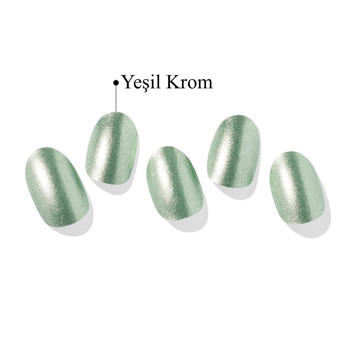 N Matcha Chrome Jel Tırnak 30 Adet, 2 Kullanım - 8